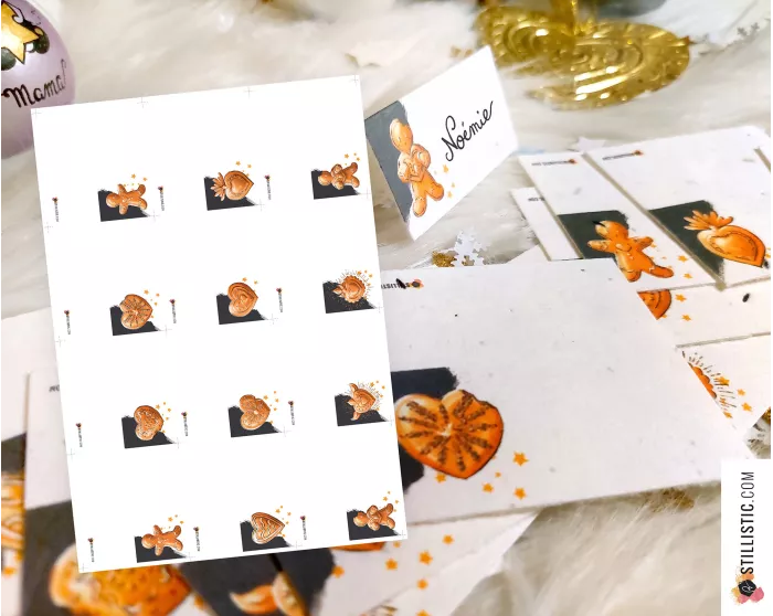 Marque-places Epices de Noël à imprimer