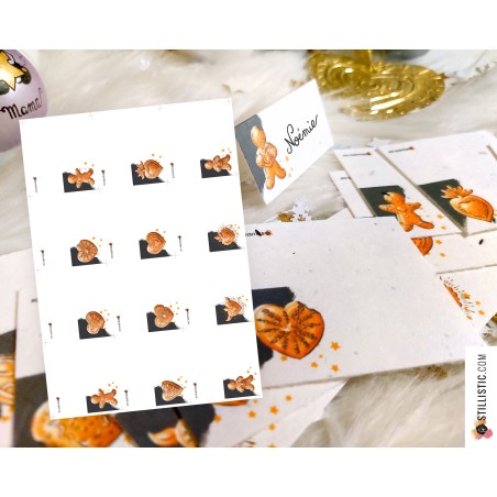 Marque-places Epices de Noël à imprimer