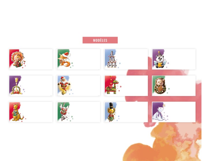 Marque-places Animaux Noël à planter