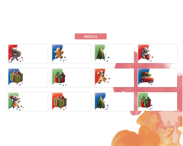 Marque-places Souris Noël à planter