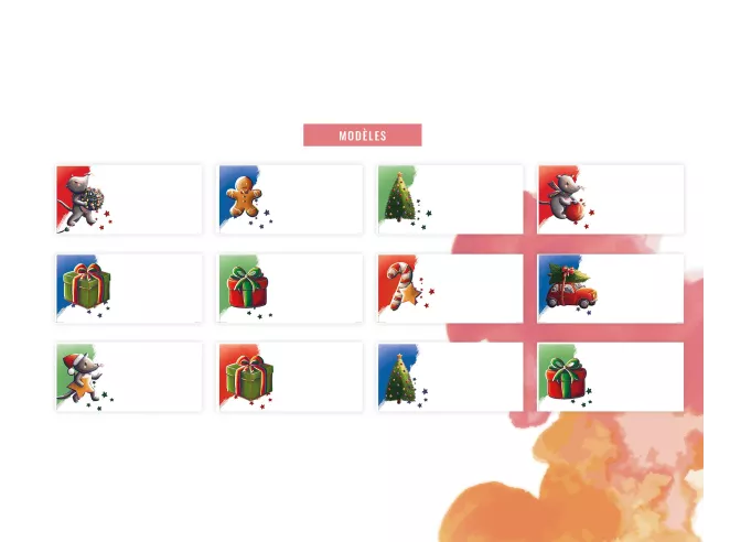 Marque-places Souris Noël à planter