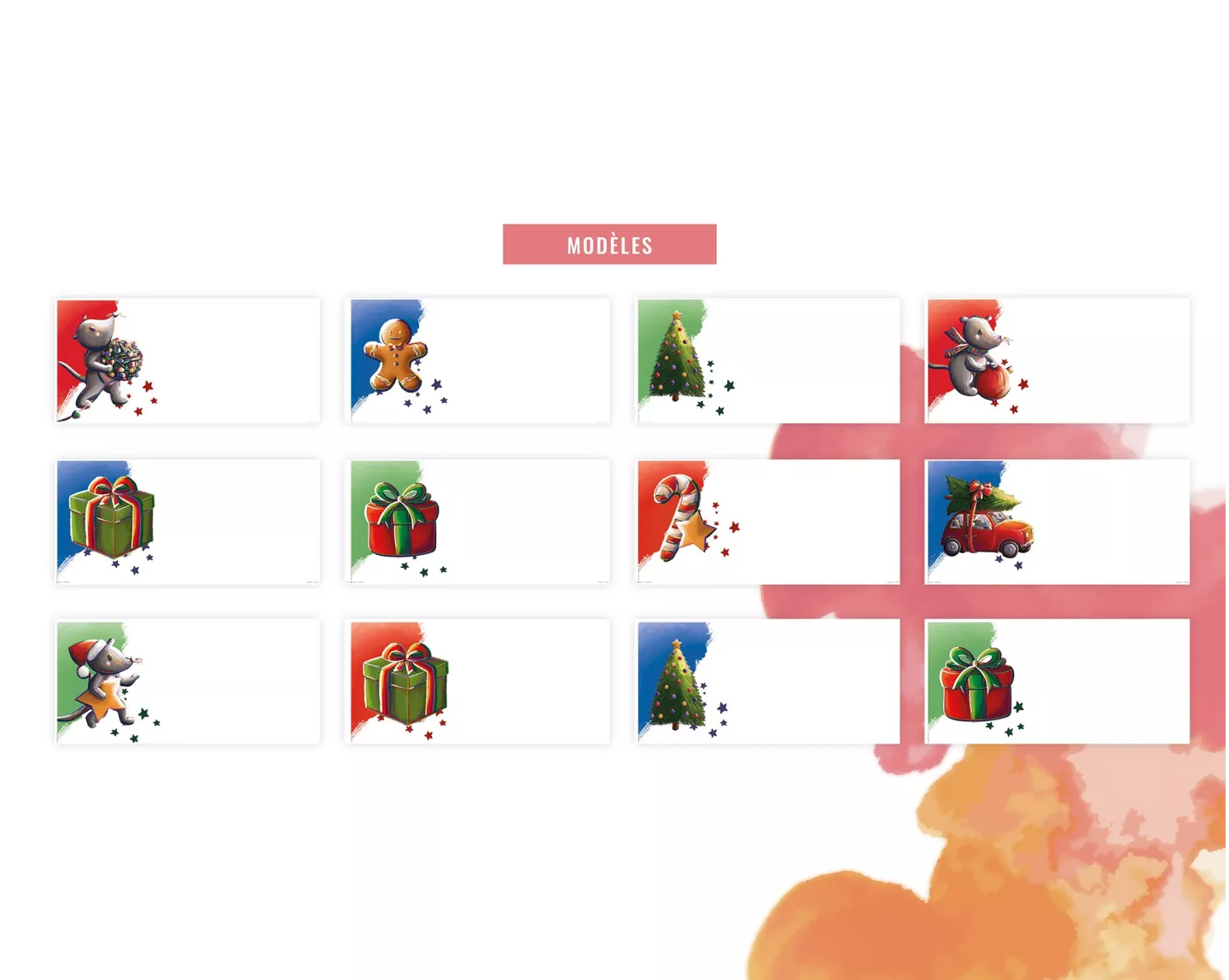 Marque-places Souris Noël à planter