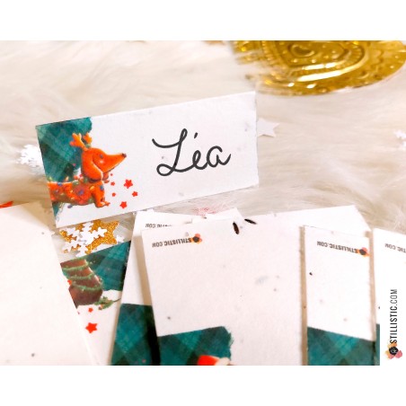 Marque-places Teckels Noël à planter