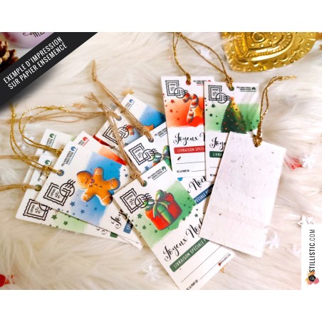 Etiquettes cadeaux Souris  de Noël à imprimer