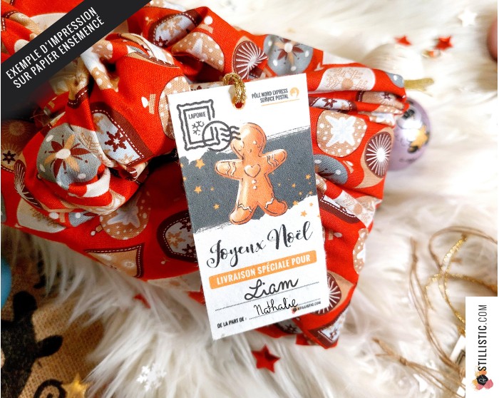 Etiquettes cadeaux Coeurs ex-voto de Noël à imprimer