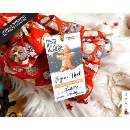 Etiquettes cadeaux Coeurs ex-voto de Noël à imprimer