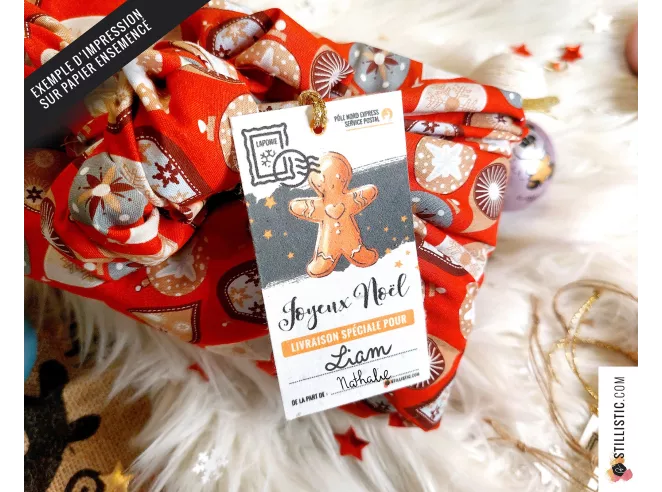 Etiquettes cadeaux Coeurs ex-voto de Noël à imprimer