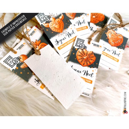 Etiquettes cadeaux Coeurs ex-voto de Noël à imprimer