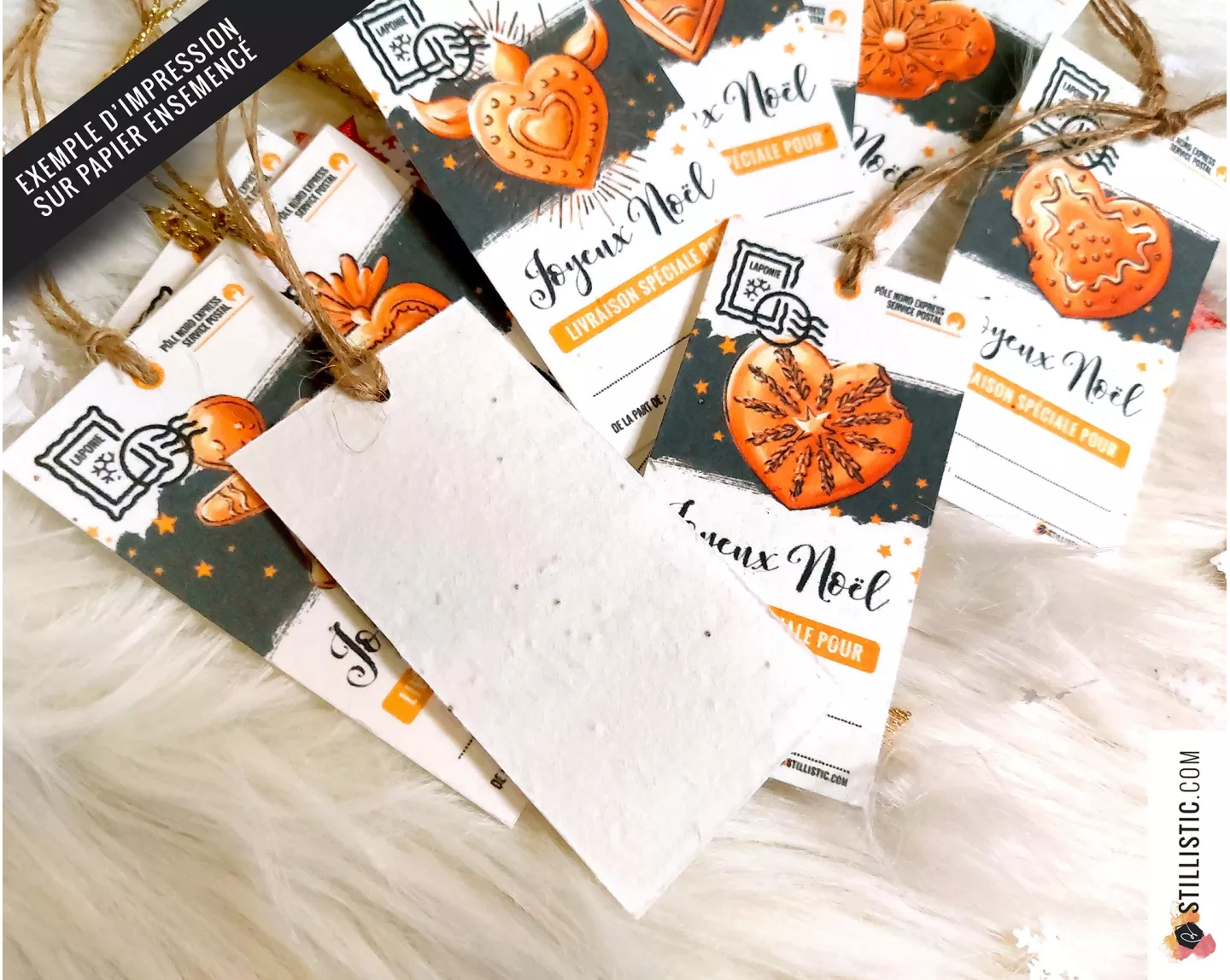 Etiquettes cadeaux Coeurs ex-voto de Noël à imprimer