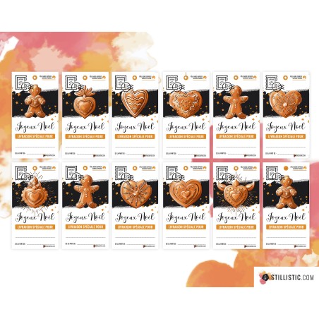 Etiquettes cadeaux Coeurs ex-voto de Noël à imprimer