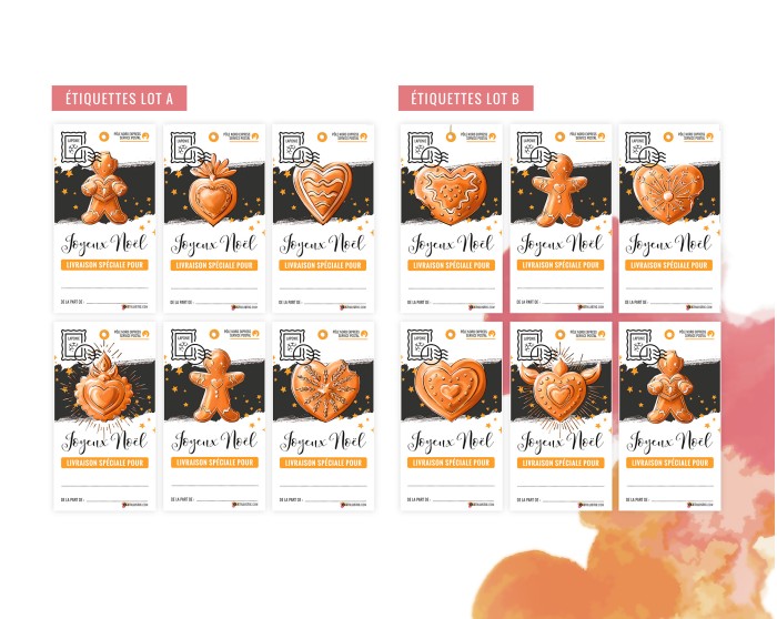 Etiquettes cadeaux Coeurs ex-voto et pains d'épices de Noël à planter (éco-responsable)