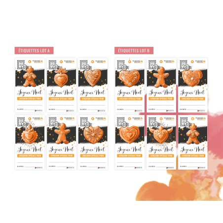 Etiquettes cadeaux Coeurs ex-voto et pains d'épices de Noël à planter (éco-responsable)