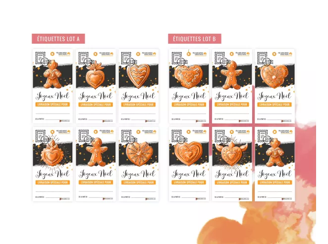 Etiquettes cadeaux Coeurs ex-voto et pains d'épices de Noël à planter (éco-responsable)