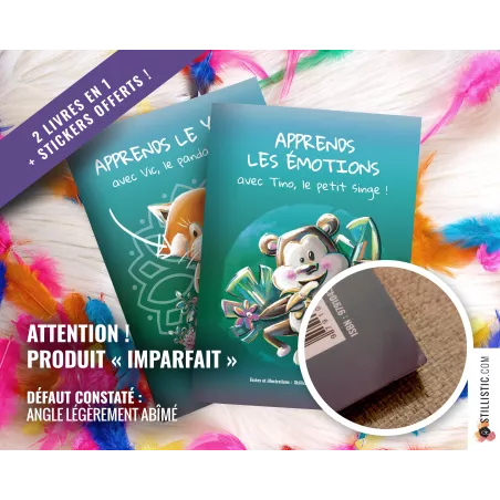 Livre 2 histoires à colorier Emotions et Yoga + stickers offerts