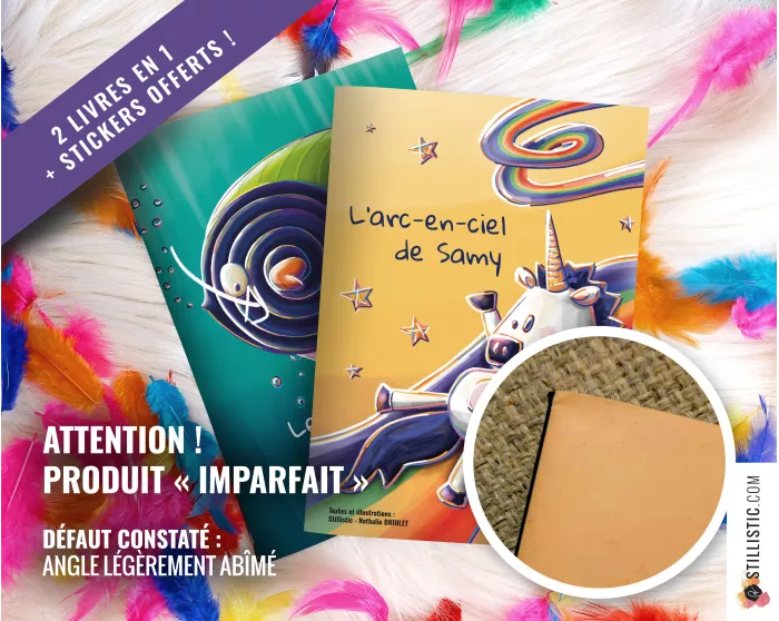 Livre 2 histoires à colorier Licorne et Poissons Bonbons + stickers offerts