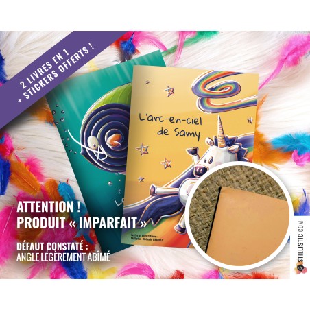 Livre 2 histoires à colorier Licorne et Poissons Bonbons + stickers offerts