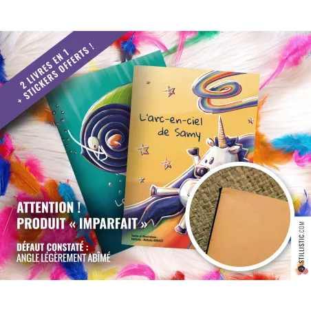 Livre 2 histoires à colorier Licorne et Poissons Bonbons + stickers offerts