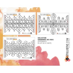 Couronne des rois reines enfant galette Epiphanie à imprimer et colorier