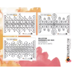 Couronne des rois reines enfant galette Epiphanie à imprimer et colorier