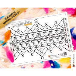 Couronne des rois reines enfant galette Epiphanie à imprimer et colorier