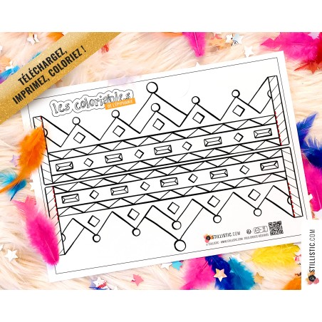 Couronne des rois reines enfant galette Epiphanie à imprimer et colorier
