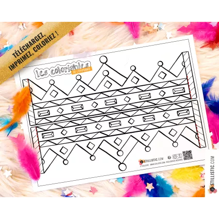 Couronne des rois reines enfant galette Epiphanie à imprimer et colorier