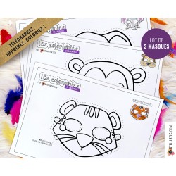 Masque enfant coloriable 01 Carnaval