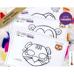 Masque enfant coloriable 01 Carnaval