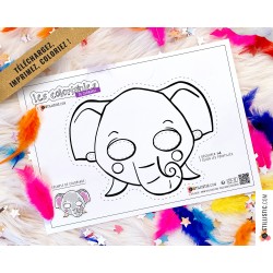 Masques enfant animaux au format numérique à télécharger, imprimer et colorier !