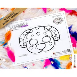 Masques enfant animaux au format numérique à télécharger, imprimer et colorier !