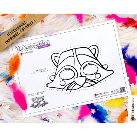 Masques enfant animaux au format numérique à télécharger, imprimer et colorier !