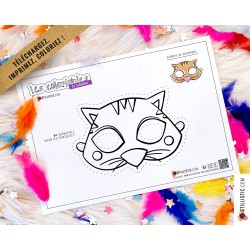 Masques enfant animaux au format numérique à télécharger, imprimer et colorier !