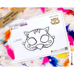 Masques enfant animaux au format numérique à télécharger, imprimer et colorier !