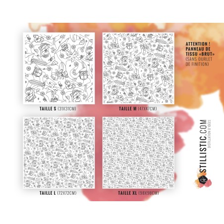 Coupon coloriable Furoshiki Hippo Surf