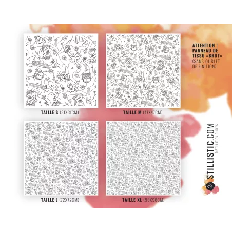 Coupon coloriable Furoshiki Hippo Surf