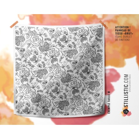 Coupon coloriable Furoshiki Lapin Printemps