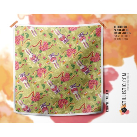 Coupon Furoshiki Lapin Printemps Vert Clair