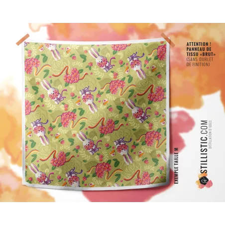 Coupon Furoshiki Lapin Printemps Vert Clair