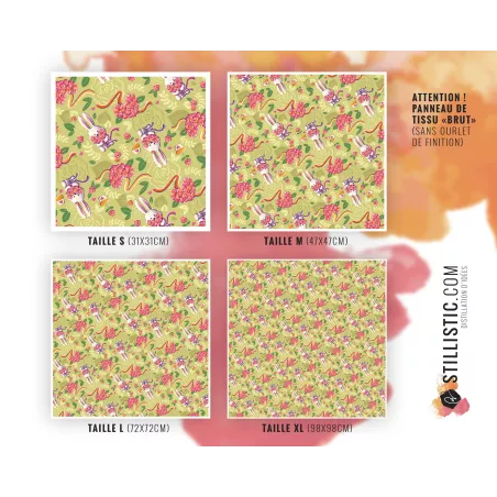 Coupon Furoshiki Lapin Printemps Vert Clair