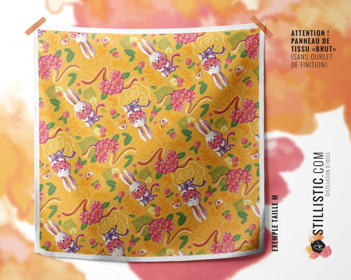 Coupon Furoshiki Lapin Printemps Jaune
