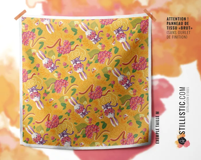 Coupon Furoshiki Lapin Printemps Jaune