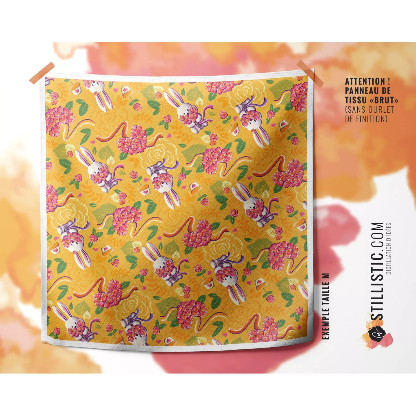 Coupon Furoshiki Lapin Printemps Jaune
