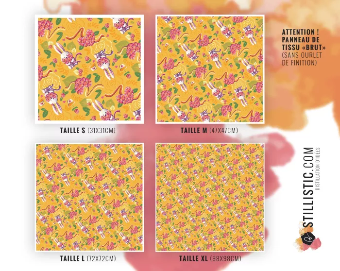 Coupon Furoshiki Lapin Printemps Jaune