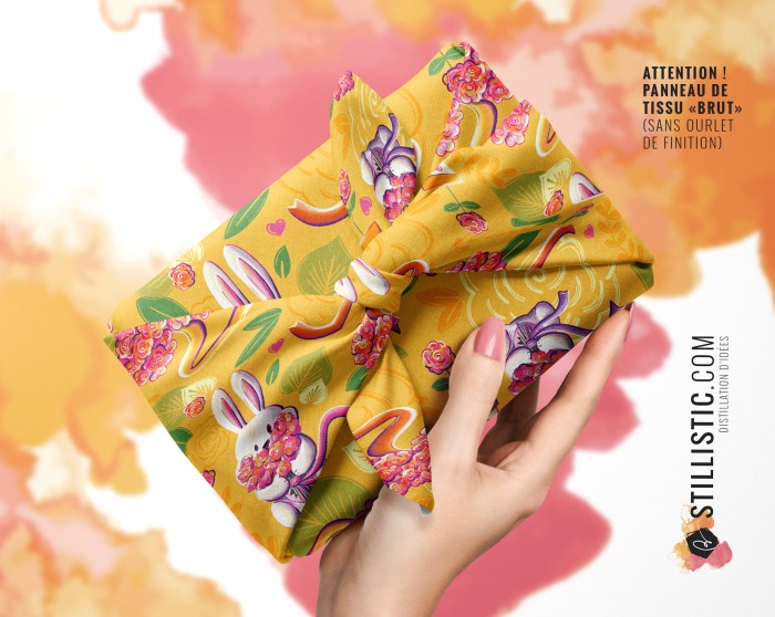 Coupon Furoshiki Lapin Printemps Jaune