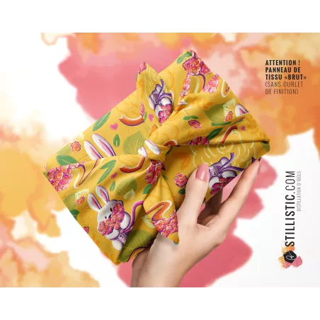 Coupon Furoshiki Lapin Printemps Jaune