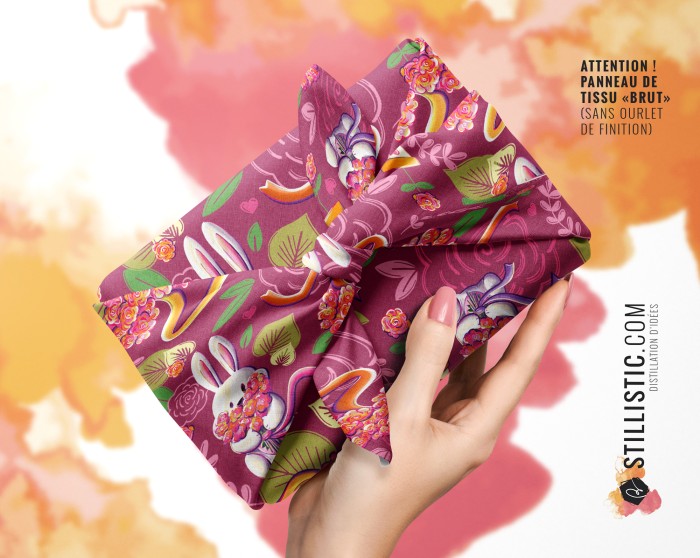 Coupon Furoshiki Lapin Printemps Rose