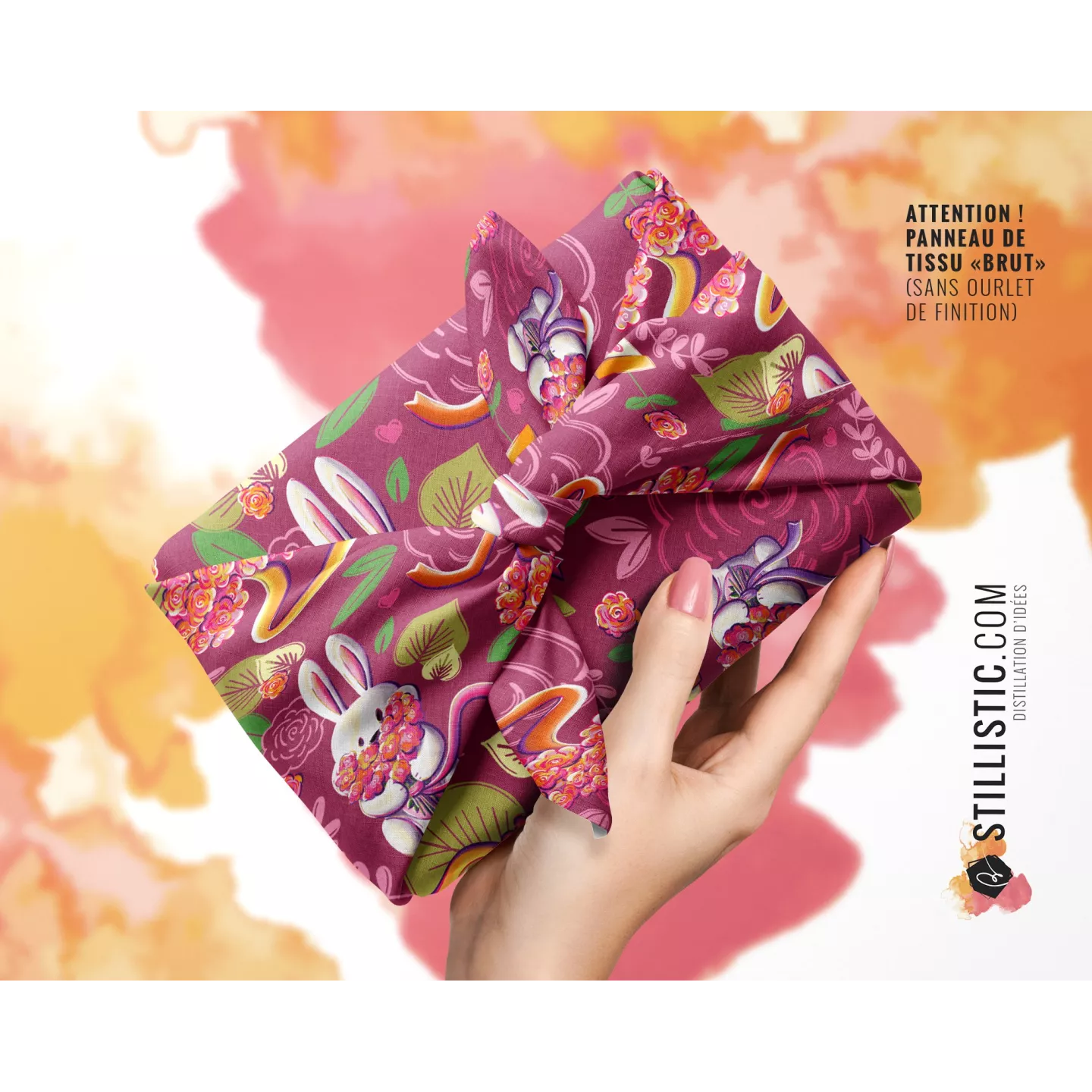 Coupon Furoshiki Lapin Printemps Rose