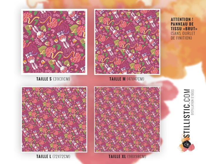 Coupon Furoshiki Lapin Printemps Rose