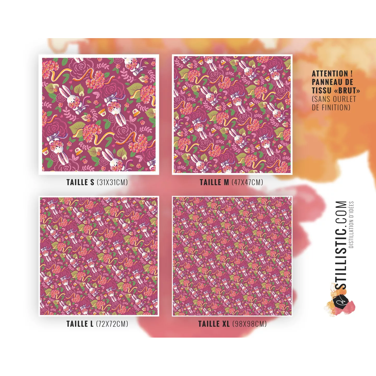 Coupon Furoshiki Lapin Printemps Rose