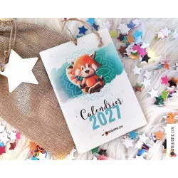 Calendrier à planter 2027 yoga Panda Roux éco-responsable papier graines ensemencé